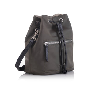 Leather-Embelished Mini Bucket Bag