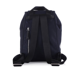 Leather-Embelished Bucket Backpack