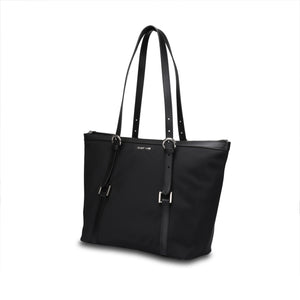 Nylon with Leather Tote Bag