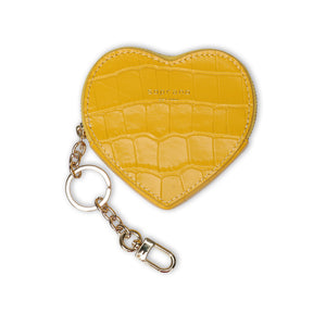 Crocodile Pattern Heart Shape Coin Zip Purse