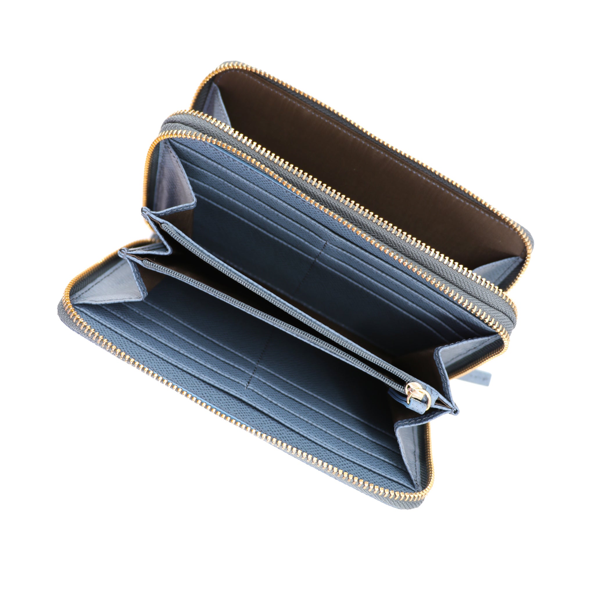 Double Zip Mini Long Wallet/ Clutch